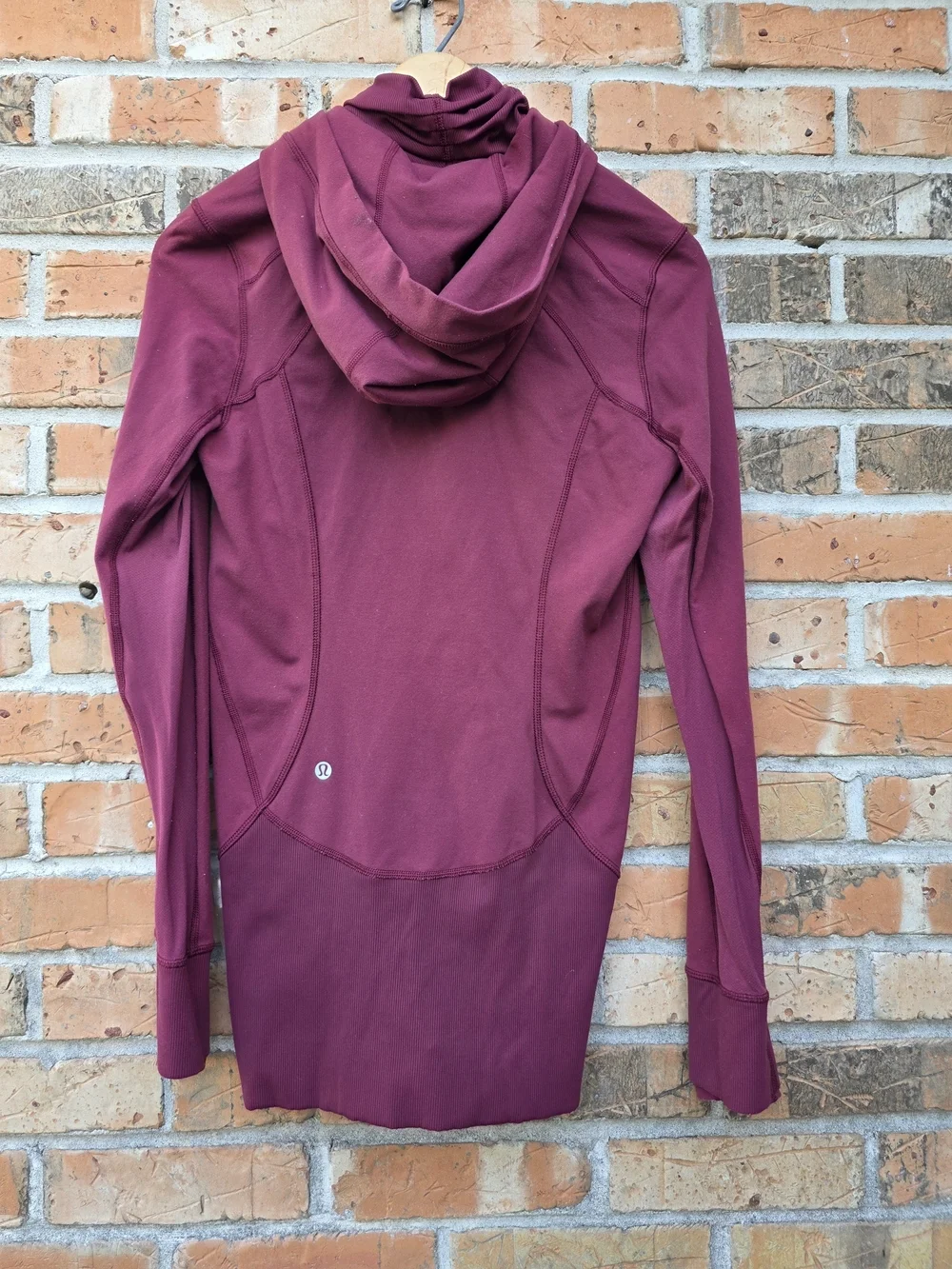 lululemon athletica wine zip-up hoodie